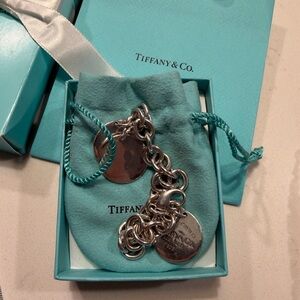 Tiffany & Co. Sterling Silver Round Multi-Charm Bracelet